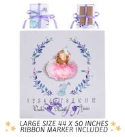 Baby Milestone Blanket for Monthly Photography- by Month Photo Prop for Boy and Girls Baby Pictures Newborn Infant Age Growth Backdrop, Unique (Elephant)