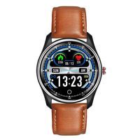 HuiKai Smart Watch Waterproof Bracelet Sport Fitness Sleep Monitor for Android iOS (Brown)