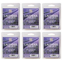 Hosley Lavender Fields Wax Cubes - Set of 6/2.5 oz Each. Hand Poured Wax Infused with Essential Oils. Bulk Buy. Ideal for Weddings, Special Occasions, Parties, Spa, Reiki, Meditation Settings W1