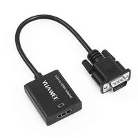 VGA to HDMI Adapter YUAWEE Plug and Play1080P HD Audio TV AV HDTV Video Cable with Audio HDMI to VGA Adapter with 3.5mm Audio Jack HDMI Female to VGA Male Converter for TV Stick Raspberry Pi, Laptop