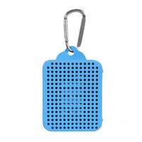 TOGEHAO Colorful Silicone Case Cover Carriable with Hook for JBL GO 2 Portable Wireless Bluetooth Speaker (Blue)