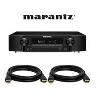 Marantz NR1607 Ultra HD 7.2 Channel Network A/V Surround Receiver with Bluetooth and Wi-Fi.With Free HDMI Cables.