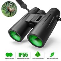 12X42 Roof Prism Binoculars Waterproof Professional HD Binoculars with Low Light Night Vision FMC Lens & Carrying Bag Strap Compact Adults BAK4 Binocular for Travel Birds Watching Hunting Concerts