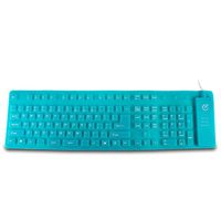 iConcepts Flexible Foldable Silicone Keyboard - Aqua