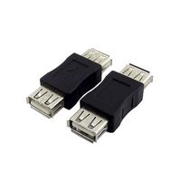 [2 Pack] TravelCables Black USB-A Female to USB-A Female Extension Cable Cord Adapter - USB Type A to USB Type A - Cable Connector Adaptor Charger Converter