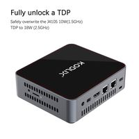 Mini Computer KODLIX GK45 Intel Gemini Lake J4105 4GB LPDDR4+ 128GB eMMC Mini PC Windows 10, HDMI/Mini DP/USB-C Output 3X Display 4K HD, Supports Dual Wi-Fi, BT5.0, 2.5'' HDD& SSD, 2X Gigabit Ethernet