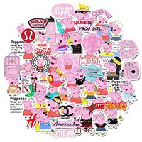 Stickers for Water Bottles Pink Pig Stickers Personalized Computers Laptop Skins Waterproof Vinyl Decals for Hydro Flask Bike Guitar iPad, Best Gift for Kids Girls 50 Pack