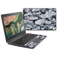MightySkins Skin Compatible with Lenovo 300e Chromebook 11.6" (2018) - Gray Camouflage | Protective, Durable, and Unique Vinyl Decal wrap Cover | Easy to Apply, Remove | Made in The USA