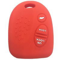 Ezzy Auto Red Silicone Rubber Key Fob Case Key Cover Key Jacket Skin Protector fit for 2004-2006 Pontiac GTO