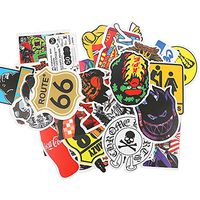 100pcs No Duplicate Vinly Cool Laptop Luggage Waterproof Decal Guitar Skateboard Stickers (50pcs, I2)