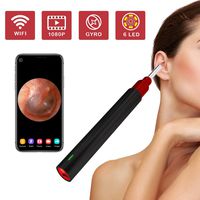Ear Camera, 1080P FHD Wireless Ear Scope, Super Light Lens WiFi Ear Endoscope, Ear Otoscope Camera with 3-Axis Gyroscope, Ear Wax Removal Endoscope, Compatible with Smartphone and Tablet