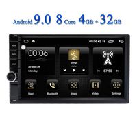 YODY Android 9.0 Double Din Car Stereo Octa Core with 4GB RAM 32GB ROM 7 Inch Touch Screen Car Radio Built-in DSP Support Bluetooth WiFi GPS Navigation Mirror Link OBD2 Backup Camera