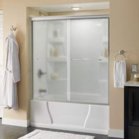 Delta Shower Doors SD3927408 Classic Semi-Frameless Traditional Sliding Bathtub 60" x58-1/8, Chrome Track