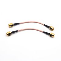 Antrader 2pcs 10CM/4 Inch RF Coaxial Coax Assembly SMA Male to SMA Male RG316 Connecting Line