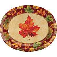 Creative Converting 324037 Party Creations 8 Paper Platter, Fall Flourish
