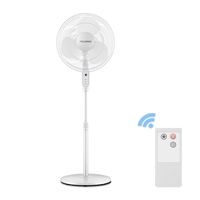PELONIS 16-Inch 3-Speed Oscillating Pedestal Fan with 7-Hour Timer, Remote Control and Adjustable in Height, FS40-16JR, 16 Inch White