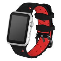 Watch Band for iWatch, MoreToys Silicone Replacement Strap Wristband for Apple Watch Series 3, Series 2, Series 1 (42MM, Red)