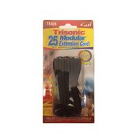 Trisonic Telephone Extension Cord Phone Cable Foot (Black, 25 Feet)