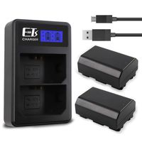 ETSUSA Sony NP FZ100 Battery Replacement (2 Pack) with Dual Charger Compatible with Sony Battery Sony A9 A7R III A7 III Camera (Upgraded 2500mAh)