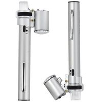 Veroda LED Pen Magnifier100X Gem Jewelry Handheld Pocket Microscope Loupe