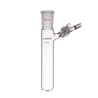 Laboy HMF050805 Glass Reaction Tube 50 mL with 24/40 Outer Joint and Glass Stopcock Reaction Flask
