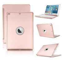Bluetooth Mini Keyboard Case,TechCode 7 Colors LED Backlit Wireless Keyboard Case Smart Case for iPad Mini 1/iPad Mini 2/iPad Mini 3 7.9 inch Tablet(iPad Mini 1/iPad Mini 2/iPad Mini 3, Rose Gold)