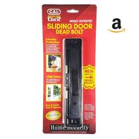 CAL Lock Smart Bolt Lock Sliding Door Latch Heavy Duty Steel Surface Double Security Pin Locking Hitch Black