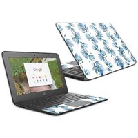 MightySkins Skin Compatible with HP Chromebook 11 G6 11.6" (2018) - Blue Vines | Protective, Durable, and Unique Vinyl Decal wrap Cover | Easy to Apply, Remove, and Change Styles | Made in The USA