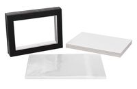 Golden State Art, Acid Free, Pack of 10 5x7 Black Picture Mats Mattes with White Core Bevel Cut for 4x6 Photo + Backing + Bags