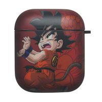 Raleighsee Dragon Ball Anime Goku Cartoon Creative AirPods1/2 Generation Silicone Protective Case Scratch-Proof Anti-Fall Portable Bluetooth Headphone Box Protective Cover(Goku2)