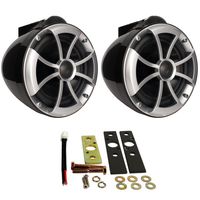 Wet Sounds ICON Series 8 inch Wakeboard Tower Speakers - Black w/ X Mount Kit