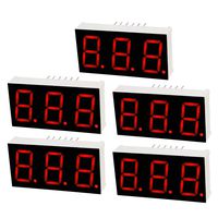 uxcell Common Anode 12 Pin 3 Bit 7 Segment 1.48 x 0.75 x 0.31 Inch 0.55" Red LED Display Digital Tube 5pcs
