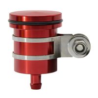 CNC Aluminum Oil Cup Front or Rear Brake Fluid Reservoir For Yamaha FZ01 FZ03 FZ07 FZ09 FZ10 YZF R1 R3 R6 R25 R15 R125 600R, Tmax 500,Tmax 530 CBR 125R 150R 250R 300R 250RR 400 600F 600RR - Red