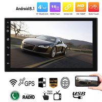 Binize Android 8.1 GPS Navigation for Car Stereo Radio Quad Touch Screen 7 inch in Dash Auto Video Double 2Din Multimedia no DVD Player Mp3 Mp5 with Bluetooth WiFi DAB OBD SWC Car GPS Navigation