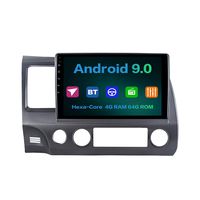 Dasaita 10.2" Android 9.0 Bluetooth Car Radio for Honda Civic 2009-2011 Car Audio Stereo GPS Navigation Music Video Player Multimedia Touchscreen Head Unit Hexa Core 4G+64G