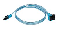10 Pack, 18 inch SATA 6Gbps Cable w/Locking Latch (90 Degree to 180 Degree) UV Blue, CNE561851