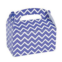 Purple Chevron Treat Boxes (12 Pack) Paper. 6" X 3 3/4" X 6"