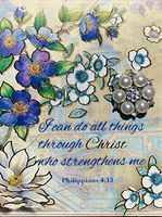 Punch Studio Brooch & Gold Foil Embellished Scripture Notepad ~ I can do all Things. Phil 4:13 (61637)