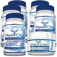 HemClear for Hemorrhoids (Maximum Strength 5 Bottles + 1 Cream)