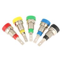 Walfront 5PCS 2mm Mixed Color Banana Socket Jack for Panel Mounting Test Probes