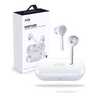 ZIZO Venture Bluetooth Wireless Earbuds - Touch Controls Sweatproof 10H Hands-Free Calling HD Sound in-Ear Headphones w/Charging Case (White)