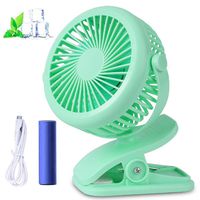 FULLBELL Clip on Fan,Battery Operated Fan, Personal Portable Fan with 3 Speeds, Rechargeable, 360 Degree Rotation, 2000mAh Battery, Powerful Wind for Baby Stroller,Outdoor Activity, Office