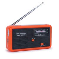 Tiemahun NOAA Weather Alert Radio Solar Emergency Radios WB/FM/AM, Hand Crank Windup 1000mAh Mobile Phone Charger LED Flashlight (Black)