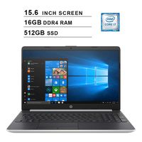 2019 Newest HP Pavilion 15t 15.6 Inch FHD 1080P Laptop (10th Gen Inter 4-Core i7-10510U up to 4.9GHz, 16GB DDR4 RAM, 512GB SSD, Inter UHD, WiFi, Bluetooth, HDMI, Webcam, Windows 10) (Silver)