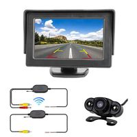 Ehotchpotch Wireless Car Backup Camera IP68 Waterproof Night Vision 4.3'' Monitor for SUV/RV/Van