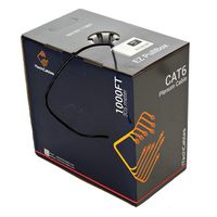 Cat6 Plenum CMP Rated Cable 1000ft, Fluke Test Passed, 23AWG 4Pair, 550MHz Network Cable Unshielded Twisted Pair (UTP), Bulk Ethernet Cable, Black iTechCables