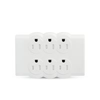 BULL Wall Mounted Electrical Outlet Surge Protector Power Strip White, Portable Mini Wall Tap Socket, UL Listed,200 Joules