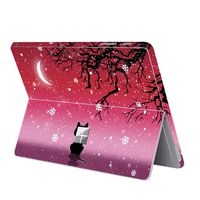 MasiBloom Protective Decal Sticker for 10" Microsoft Surface Go Tablet (2018 Released) Anti-Scratch Vinyl Laptop Cover Skin (for 10" Surface Go, Cat Under The Moon)