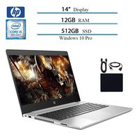 2019 HP. Premium ProBook 440 G6 14" HD Laptop Business Notebook, Intel 4 Cores i5-8265U up to 3.90 GHz, 12GB DDR4 RAM, 512GB SSD, Silver, Bluetooth, HDMI, Windows 10 Pro (64-Bit) W/Accessories Bundle