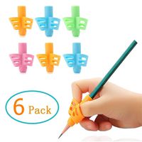 Pencil Grips - 6 Pack Pencil Grips for Kids Handwriting, Ergonomic Writing Training Aid Correction Silicon Gel Pencil Grip for Children Preschoolers